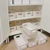 Kitchen Tabletop Storage Box 5/10Pcs Plastic Organizer for Snacks Cosmetics Seasoning Multi Purpose Stackable and Space Saving
