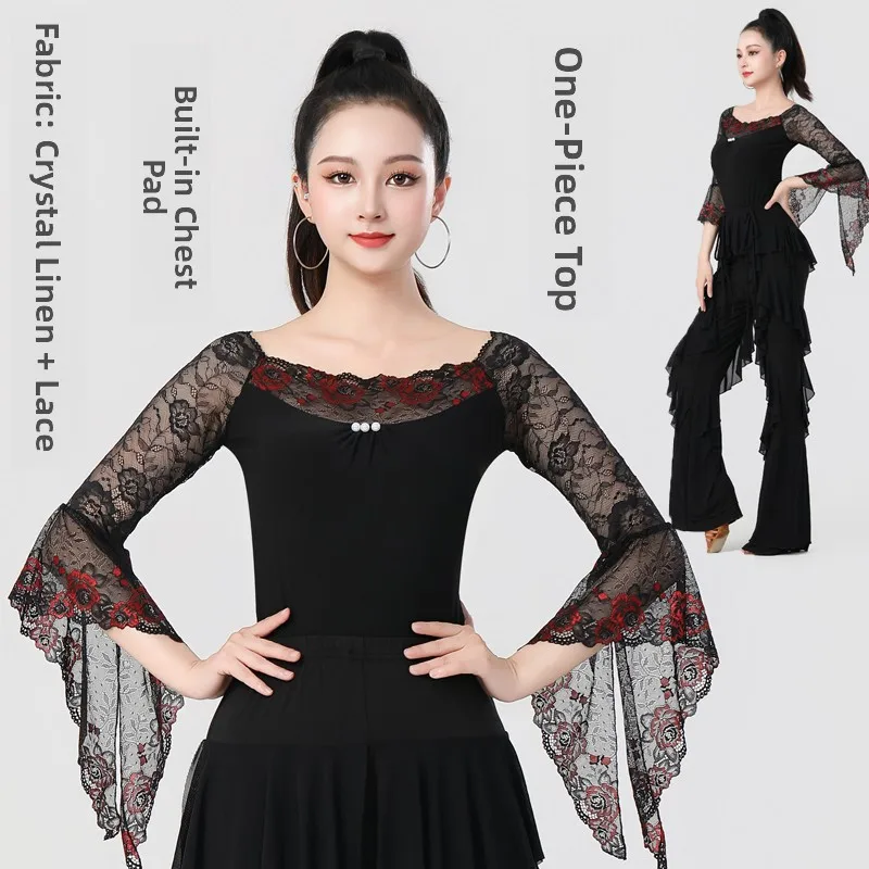 tenue-de-danse-latine-en-dentelle-pour-performance-danse-moderne-danse-sociale-a-trois-pas-vetements-de-danse-gittern-avec-manches-evasees