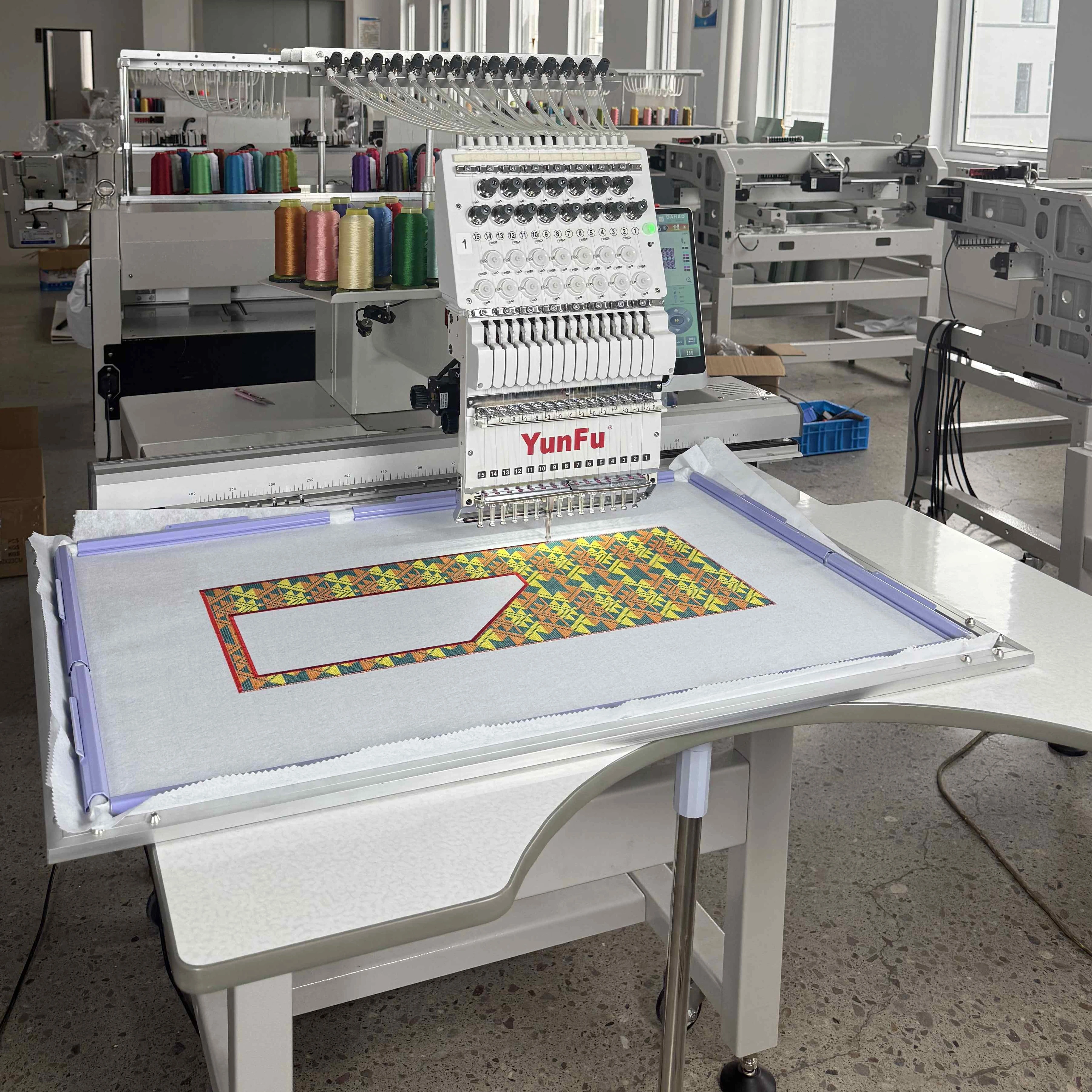 

High Quality Industrial Computerized Tshirt Embroidery Machine 15 Needles Single Head for Home Use New Condition