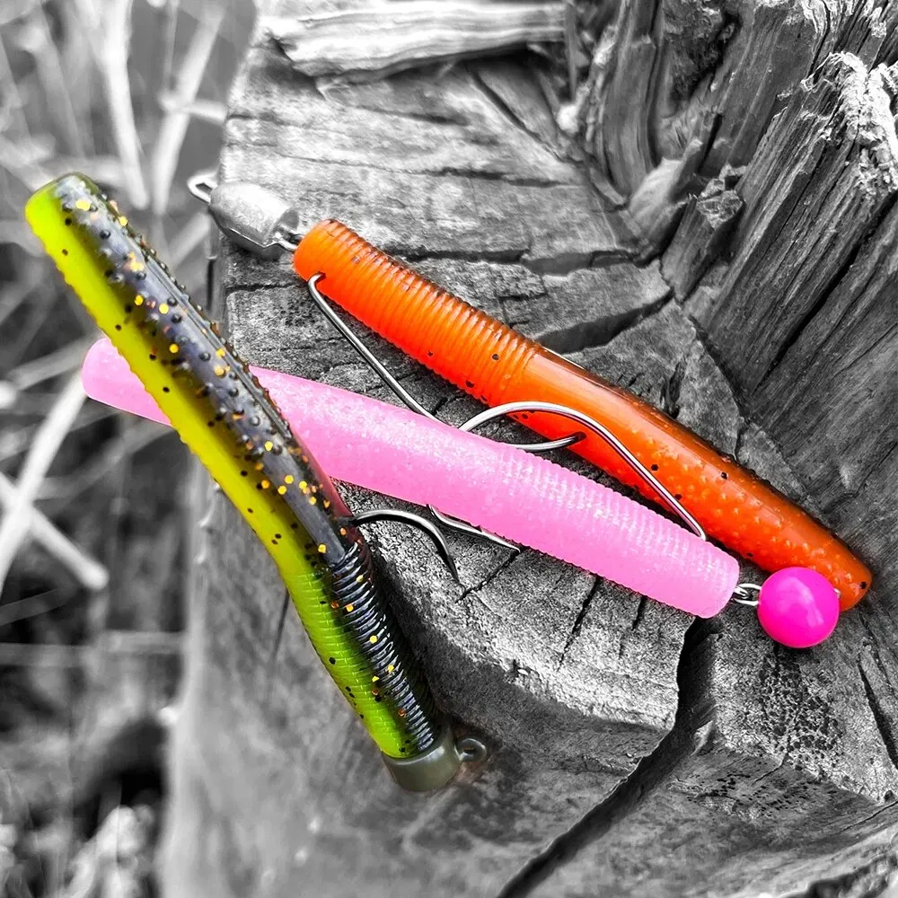 Spinpoler Fat Worm Soft Bait Senko Artificial Swimbait Fishing Lure Ned Rig Wacky Hook TPR Floating Dropshot Weightless Tackle