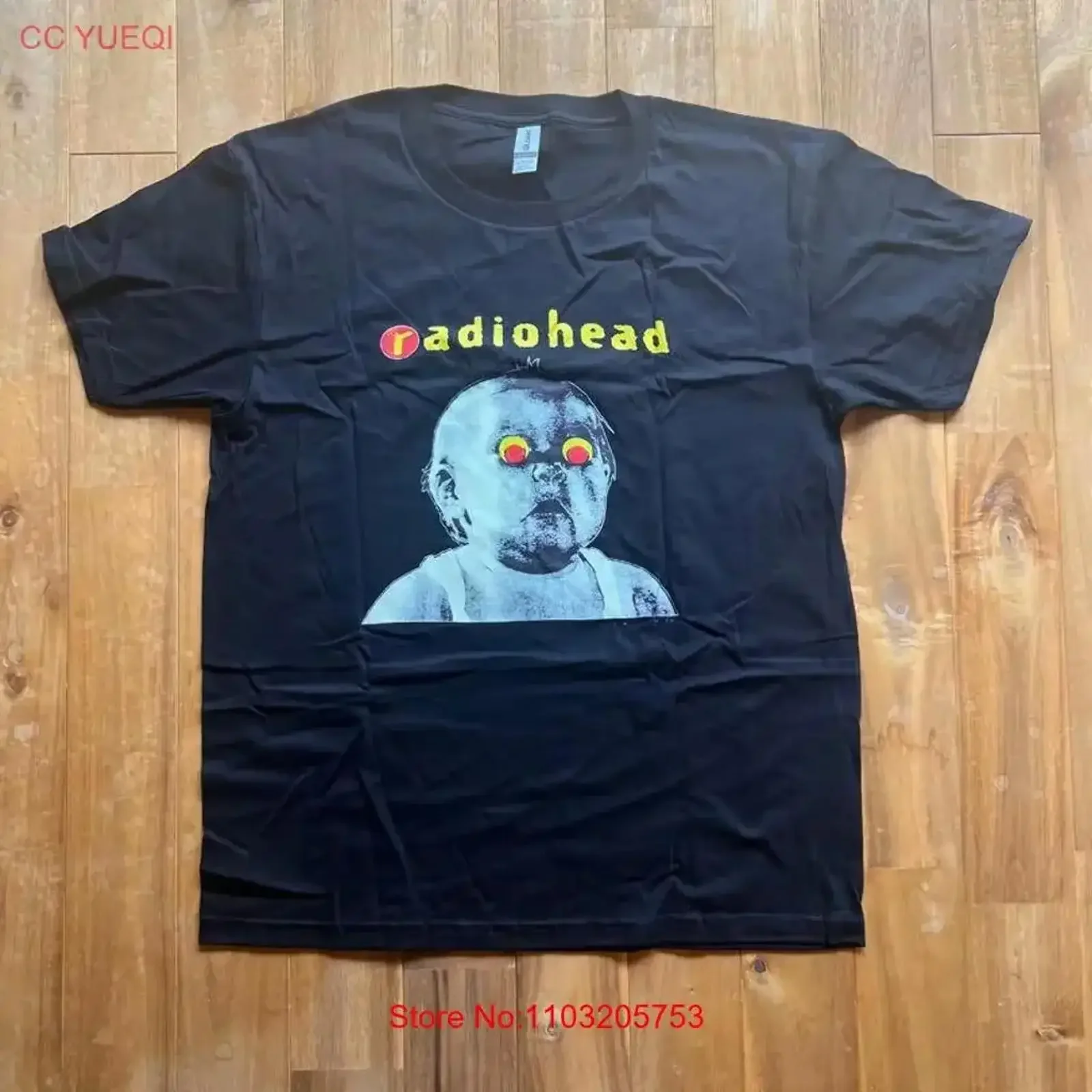 

Футболка RADIOHEAD, все размеры, новая винтажная стираная дизайнерская одежда PABLO HONEY, растянутая дышащая графика, слегка винтажная одежда