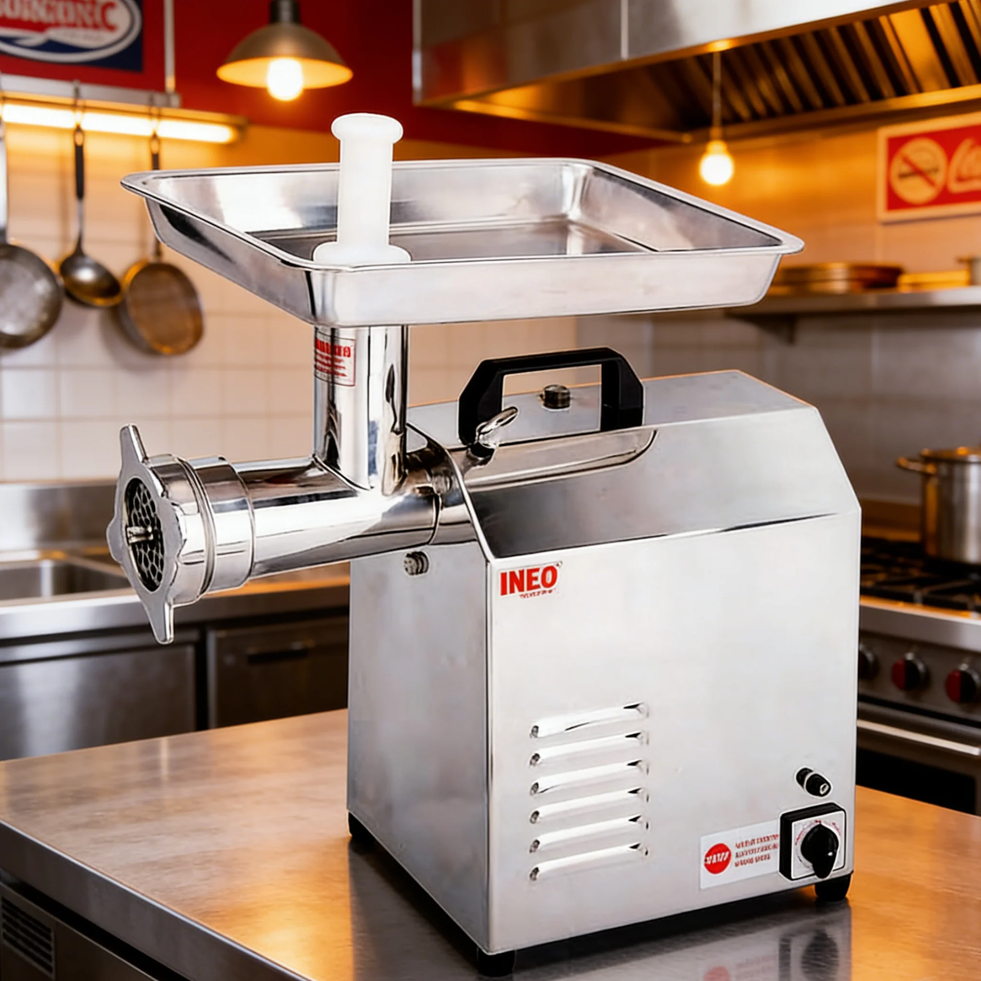 Commercial Meat Grinder Stainless Steel Electric Heavy Duty Meat Processing Equipment For Restaurant