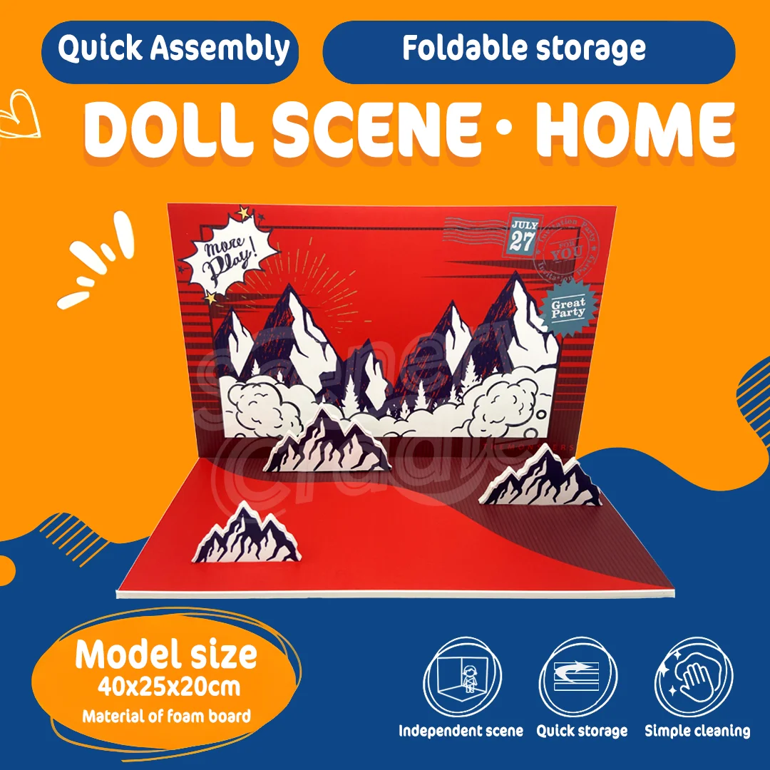 

Assembly model of miniature scene background board,used to display dolls, actions, characters, vehicles,PVC background materia