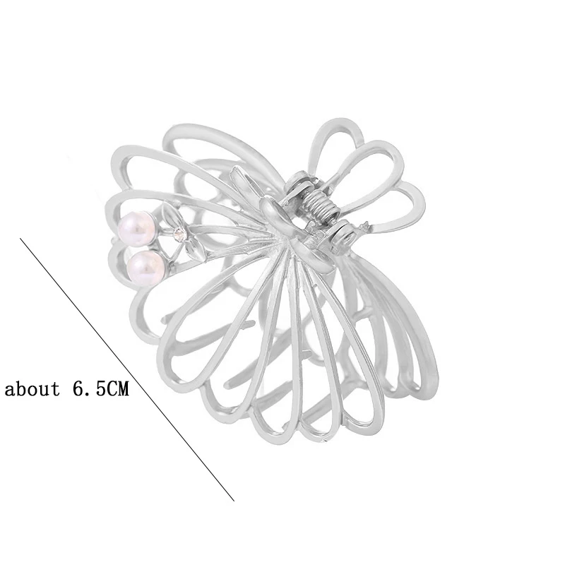 Multi Style Gold Metal Hair Claw Clips Hollow Geometric Butterfly Jaw Clips Strong Hold Non Slip Hair Crab Clamp for Women Thick