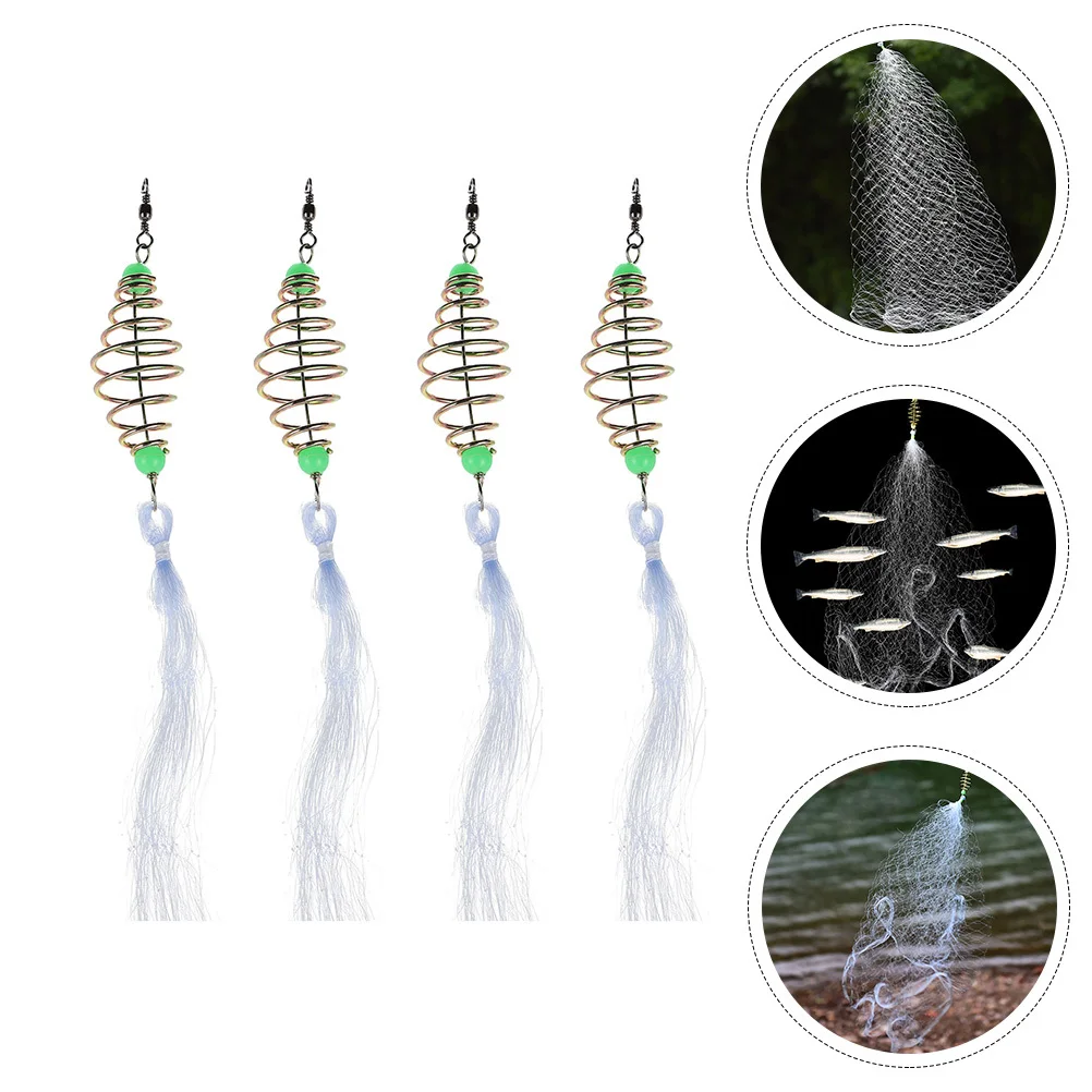 

4Pcs Fishing Mesh Professional Wear-Resistant Labor-Saving Compact Fish Trap for Outdoor Convenient Angling Fishing Supply