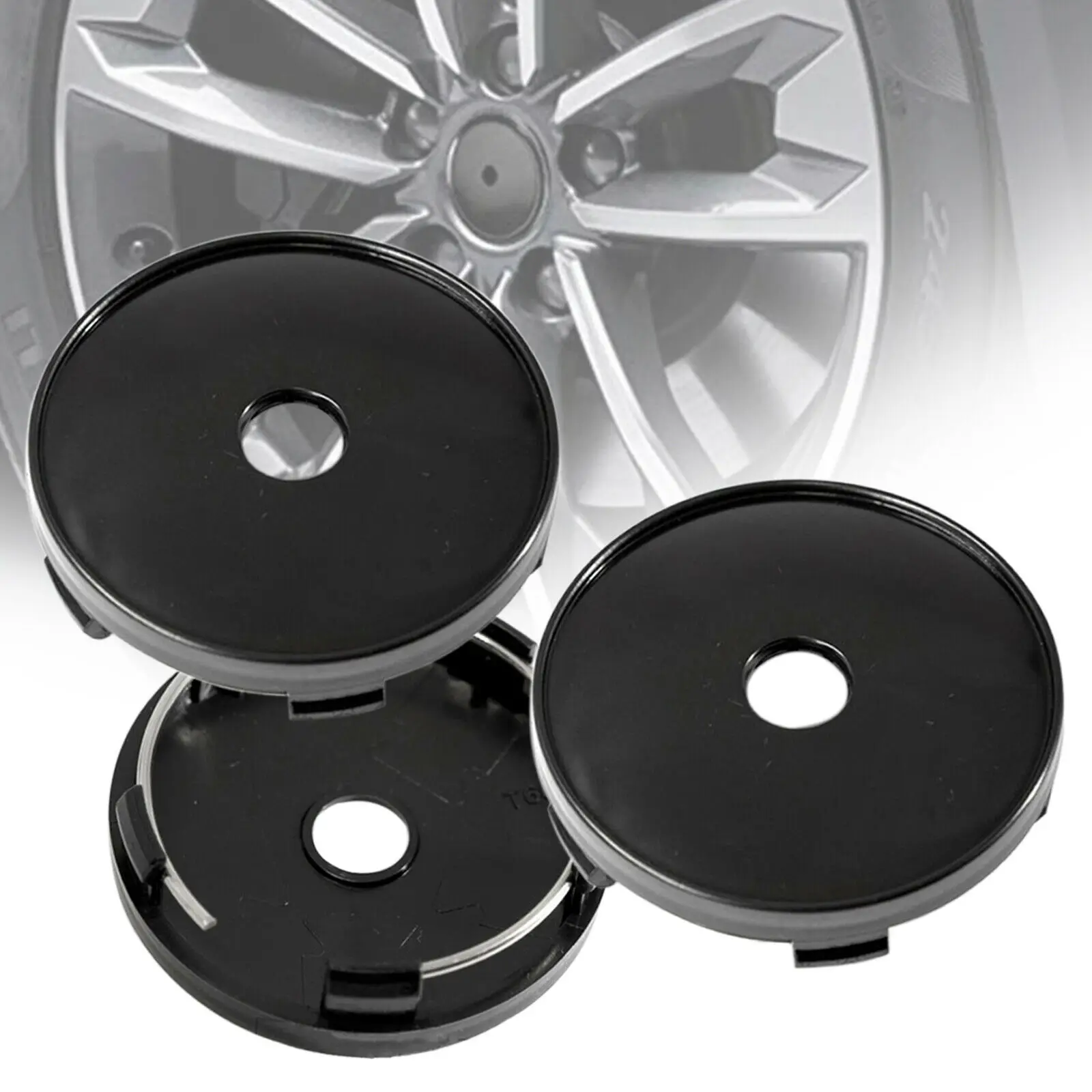 4Pcs/Kit 60mm (in:58mm) 3D Car Wheel Center Hub Cap Rim Hub Cover Automotive Wearing Parts Tyre Parts