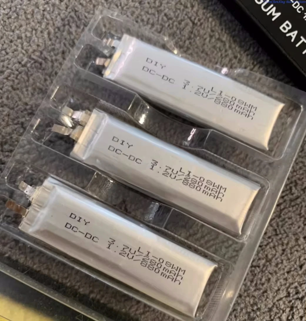 1 szt. bateria do Walkmana w kształcie gumki do żucia, 1,5 V (1,2 V), 1400 mAh, specjalna bateria litowa o dużej pojemności, do samodzielnego montażu, z interfejsem TYPE-C, kolor losowy. — zdjęcie produktu 6