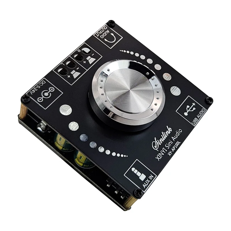 XY-AP100L XINYI Sini Audio 100W Stereo BT Digital Power Amplifier Board Dual Channel 360 Degree Stepless Tuning