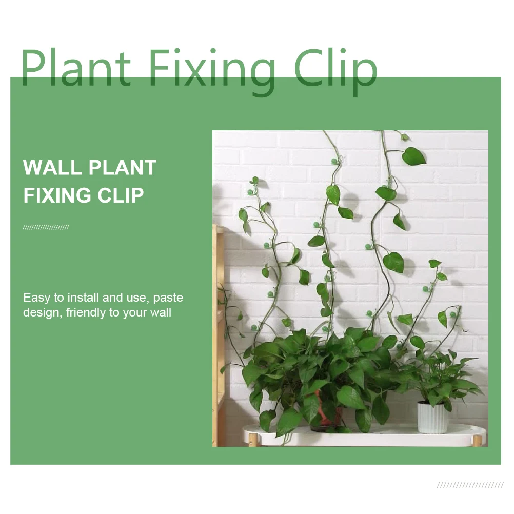 

10Pcs Plastic Plant Fixing Clips Wall Garden Vines Holder Adhesive Fixture Hook Home Plant Climbing Supplies Vines Holder