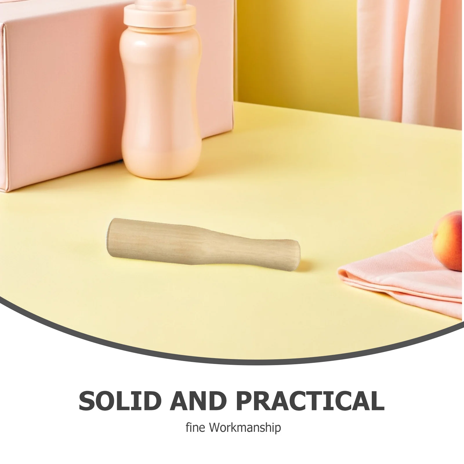 Pengaduk Kayu Asli dengan Gagang Panjang Desain Ergonomis untuk Menghaluskan Saus Sup Puree Pengaduk Koktail Kayu