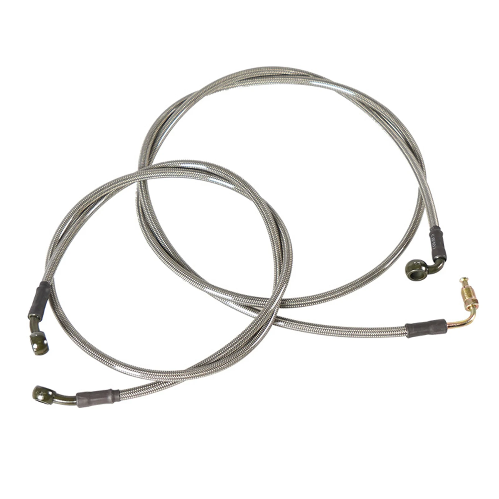 Motorcycle Modified Lengthened Front and Rear Brake Lines Stainless Steel Braided Brake Lines for Polaris RZR