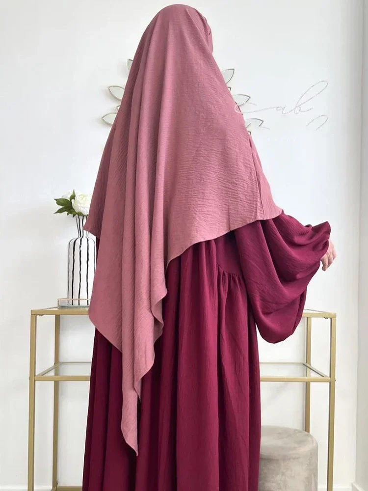 طبقة واحدة طويلة خيمار المرأة مسلم الحجاب رمضان ملابس الصلاة عيد الحجاب الإسلامية التعادل الخلفي الصلاة الجلابة النقاب جلباب 2026 #2