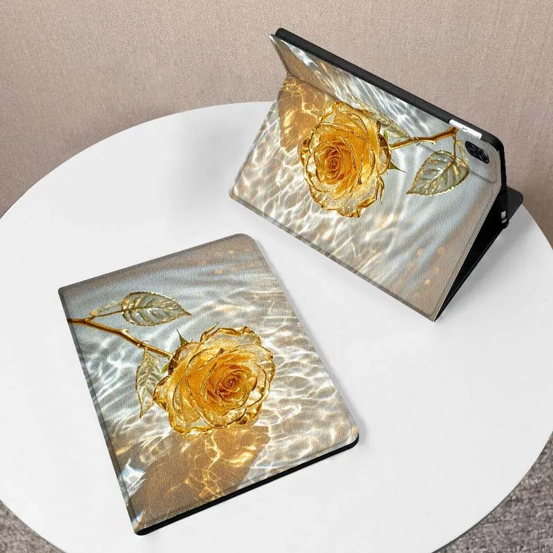 

Yellow Rose Art Pattern Case For Huawei MediaPad MatePad M5 M6 11 12 X SE T10 T10s 2 C5e T5 Pro Lite Air 11.5 Inch Tablet