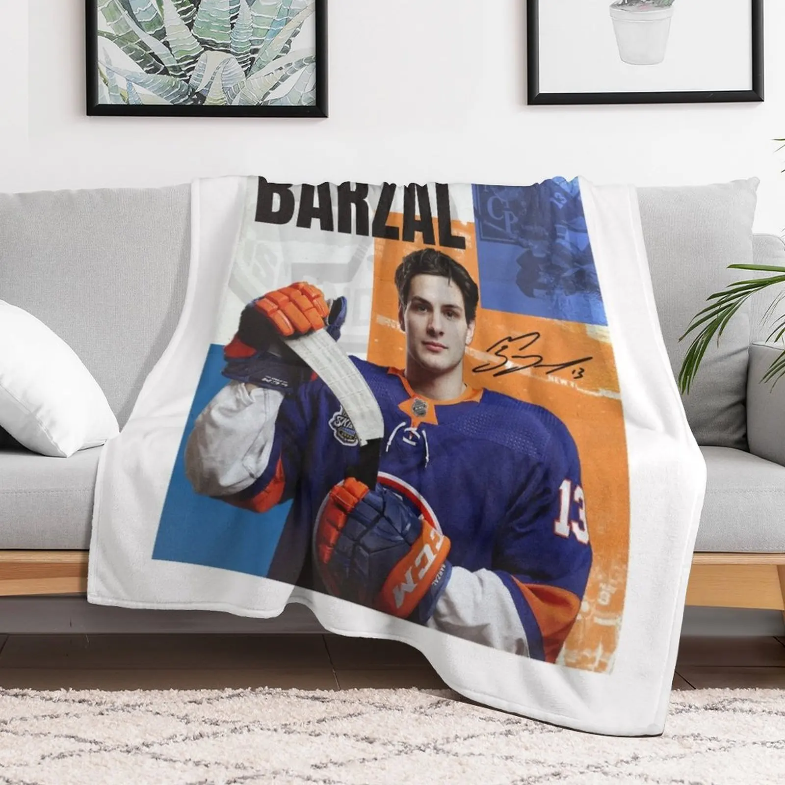 

Mathew Barzal Throw Blanket Thermal Moving For Baby blankets ands Blankets