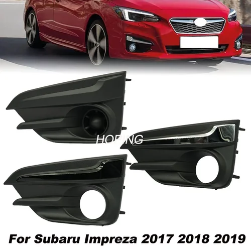 Marco embellecedor de capó de luz antiniebla de parachoques delantero para Subaru Impreza Hatchback 2017 2018 2019 bisel de cubierta de lámpara antiniebla izquierda/derecha