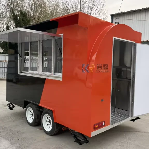 Mobile Kitchen Customized Food Trailer Fully Equipped Fast Food Catering Trailers Pizza Coffee Cart