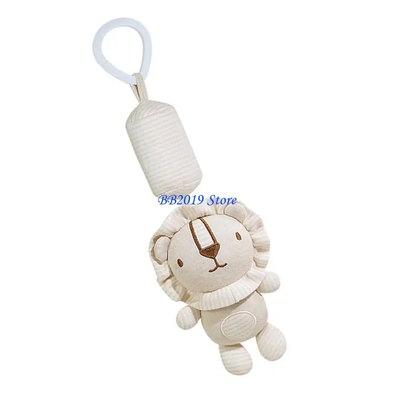 عربة أطفال من القطن العضوي Q0KB لعبة معلقة رنين الرياح الحسي المحمول لحضانة الأطفال حديثي الولادة #4