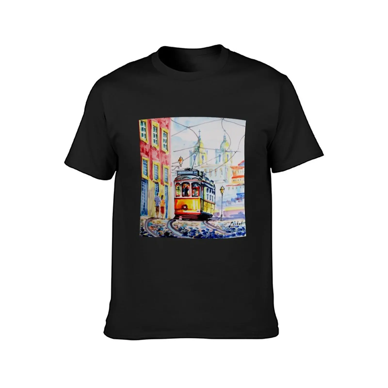 One Fine Day in Lisbon T-Shirt summer clothes Aesthetic clothing blanks tops mens graphic t-shirts big and tall