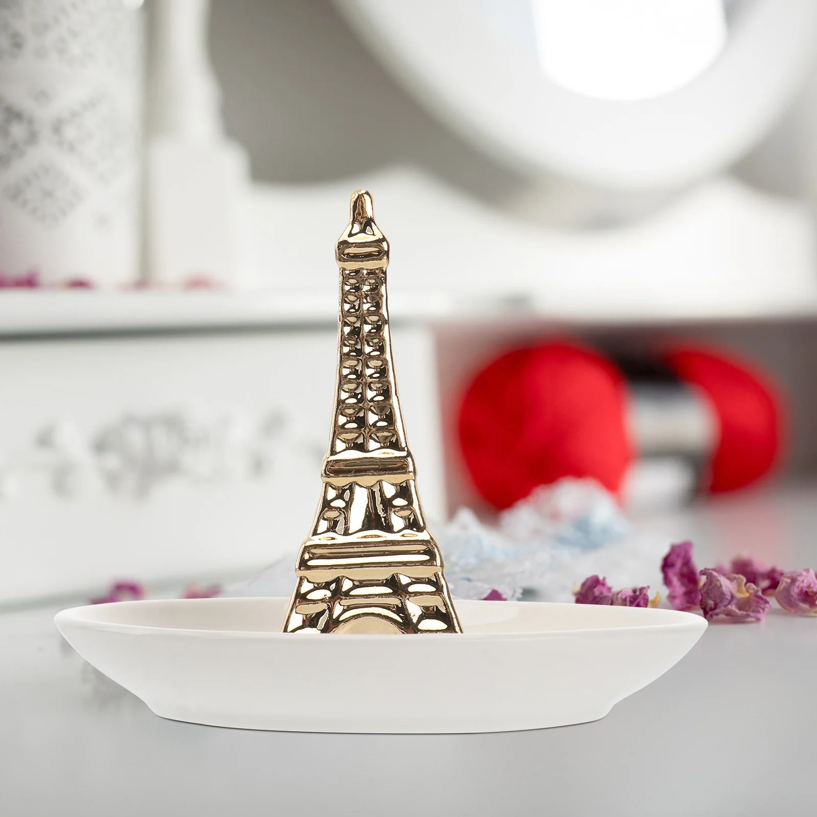 

1Pcs Ceramic Jewelry Tray High-Grade Toughness Multipurpose Jewelry Holder for Home Dressing Table Necklace Earring Storage