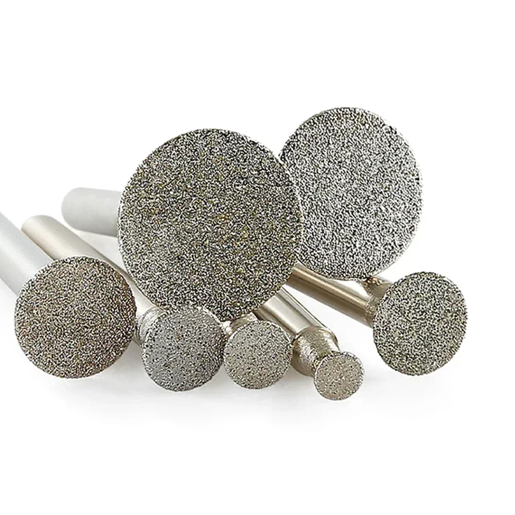1pc 6mm Shank Diamond Grinding Head Mounted Points Carving Grinding Bit For Stone Jade Carving Polishing Engraving Tools
