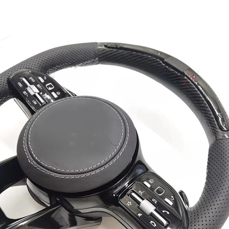 Carbon Fiber Steering Wheel Fit for  Modified E-Class G-Class C-Class S GLC GLE New Sports LED Steering