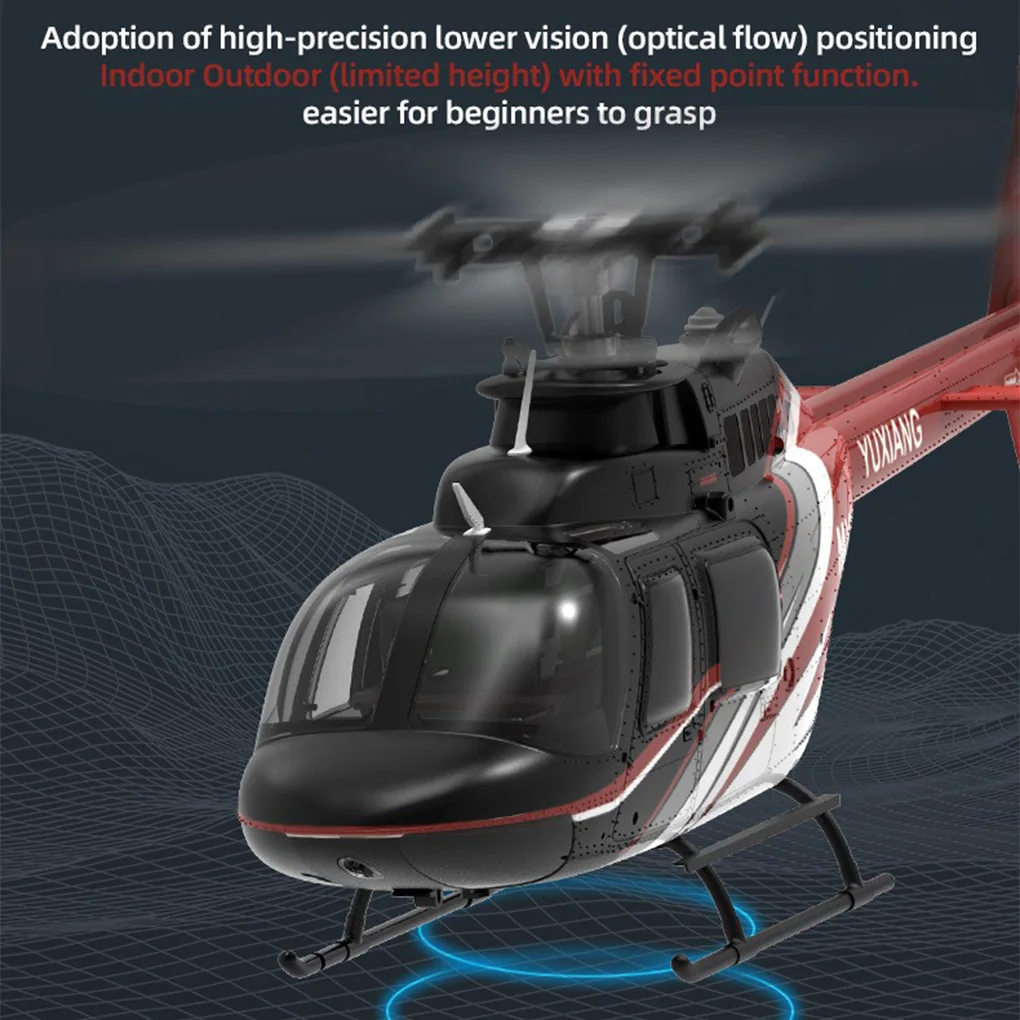 F08 1/27 rc helicóptero edição de fluxo óptico Bell-206 combate drone duplo motor sem escova um botão comutável acelerador esquerdo direito