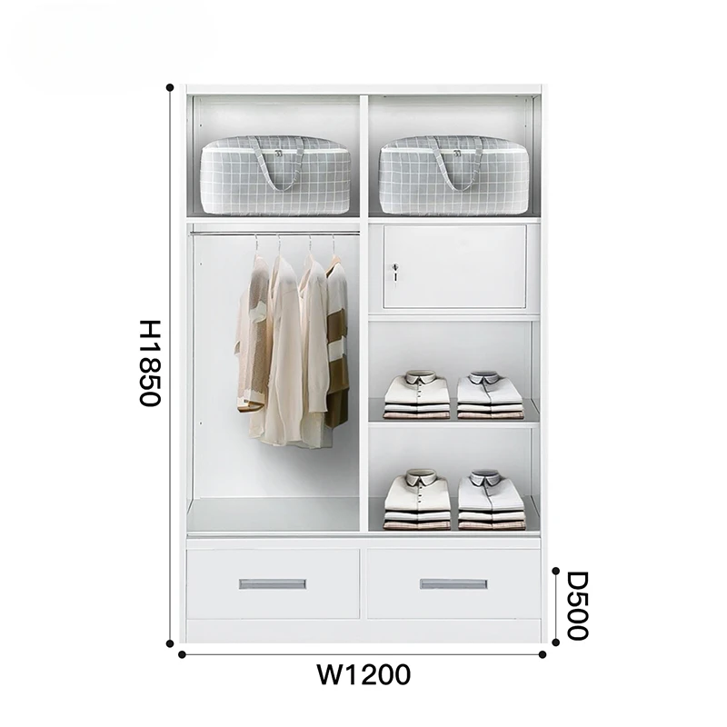 simple metal wardrobes customized cheap iron couple wardrobe closet sliding 2 door wardrobe