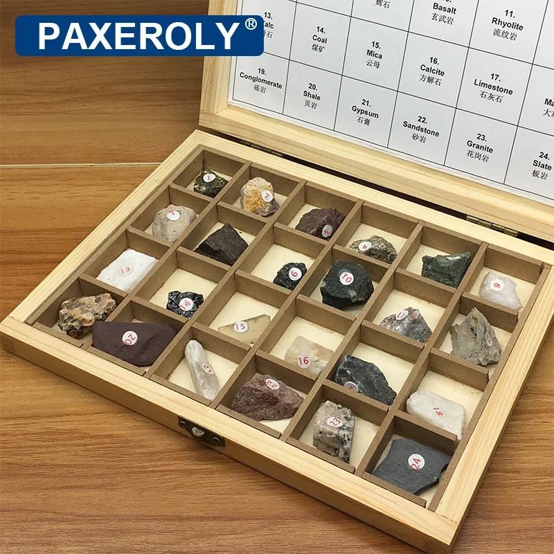 24 Piezas de Muestras de Minerales de Roca Natural de 1-2 cm (0.4-0.8 Pulgadas), Colección de Cuarzo, Rocas Coleccionables, Decoración para el Hogar