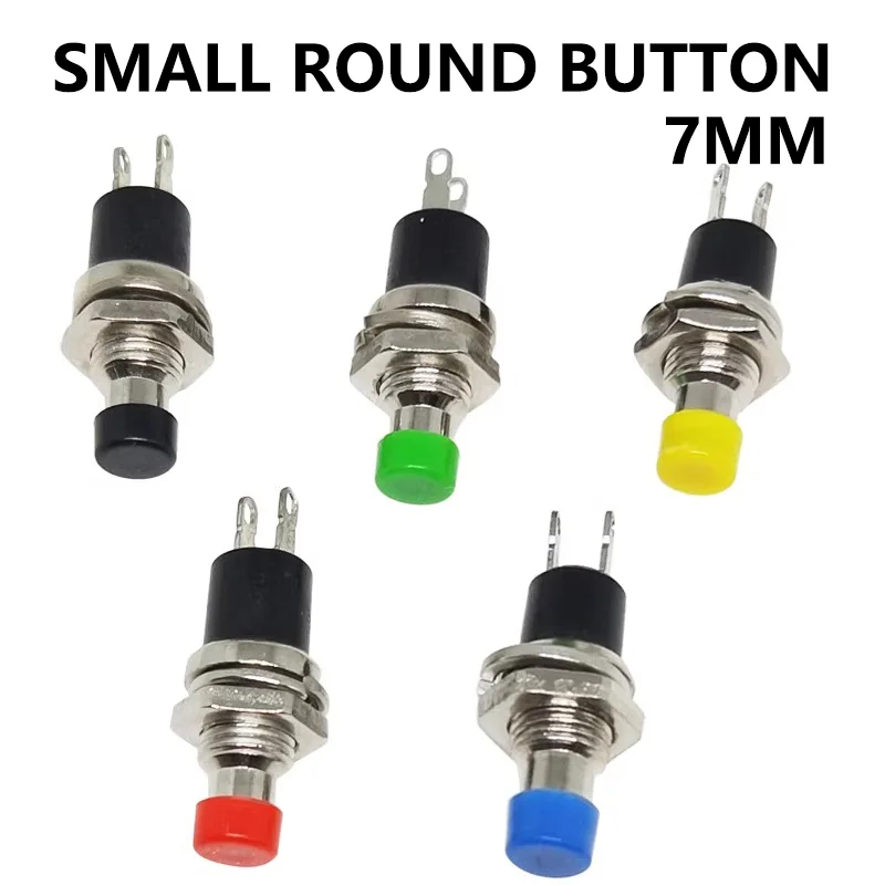 5/20/100PCS 7MM Momentary Push Button Switch Reset Switch PBS-110 Normally Open NO NC Press The Momentary ON OFF Micro Switch