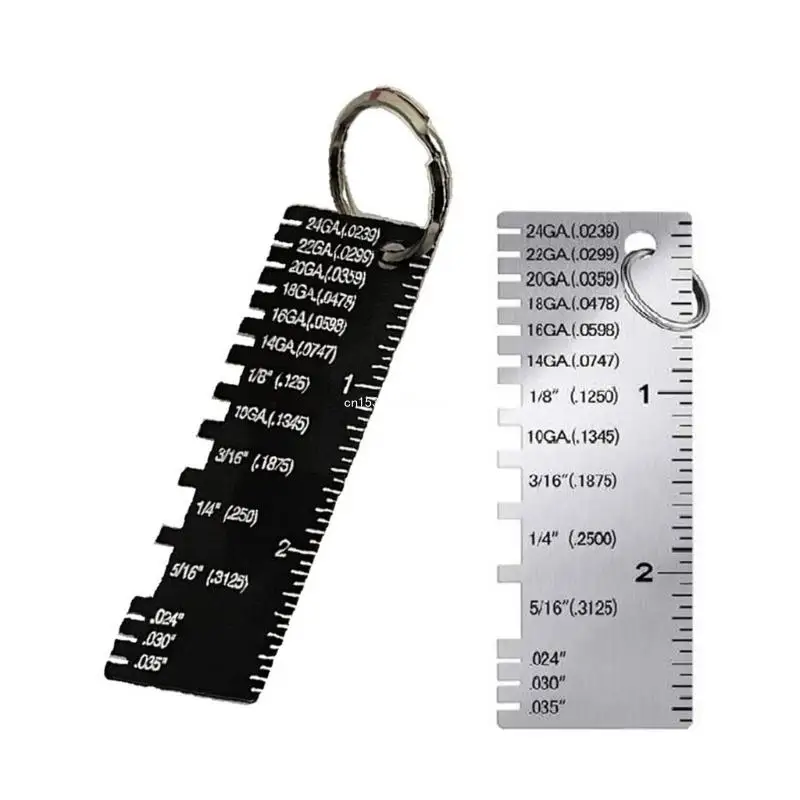 Metal Sheet Thickness Gauge Stainless Steel Wire Thickness Measurer Ruler Tool Dropship