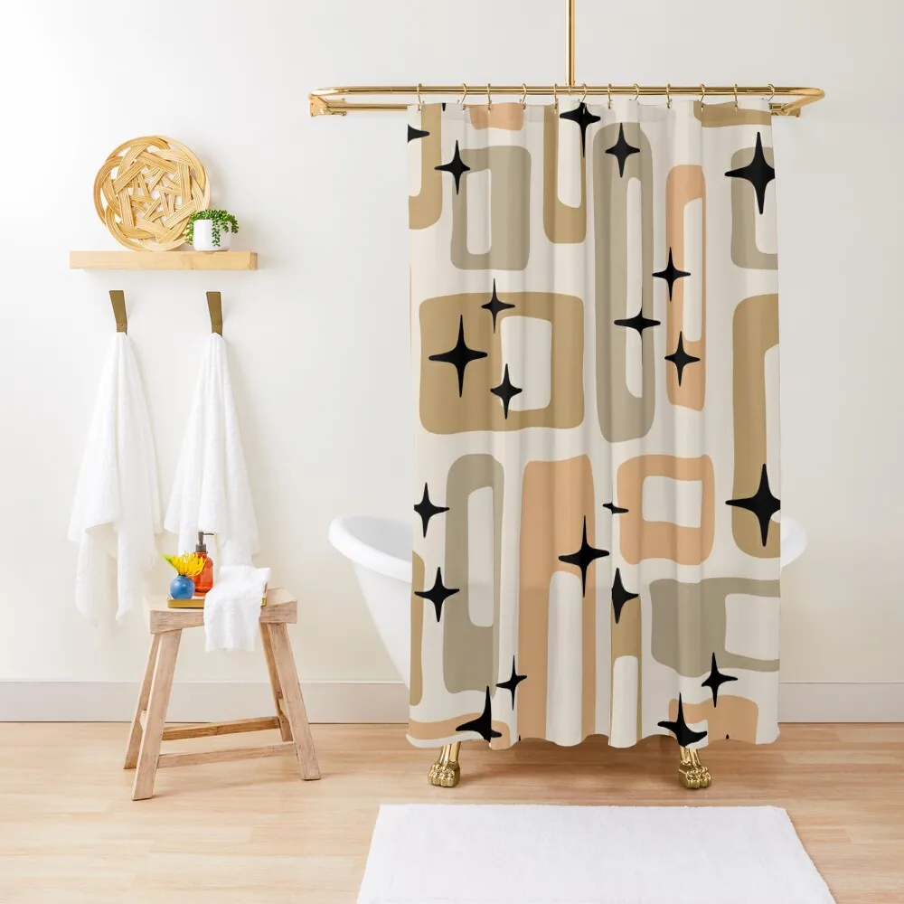 

Retro Mid Century Modern Abstract Pattern 136 Shower Curtain Shower For Bathroom Set Bathroom Fabric Curtain