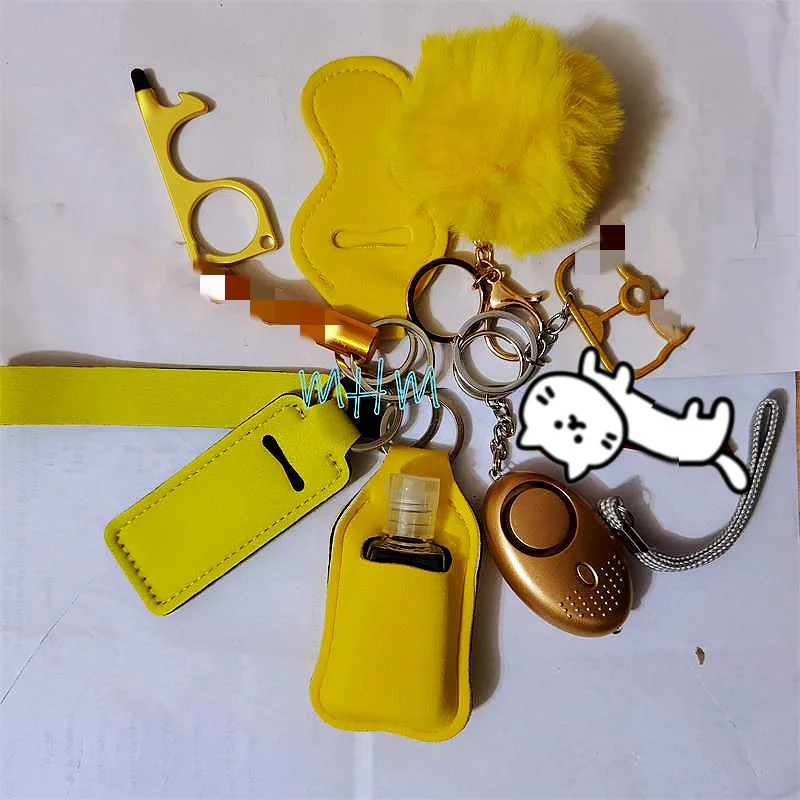 NEW Women Alarm Personal Keychain Set Self Defense Alarm Keychain Security Self Protection Security Alarm Key Ring For Girls