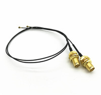 2pcs 30cm IPEX 4 MHF4 to RP-SMA 0.81mm RF Pigtail Cable Antenna For M.2 WiFi Card Intel AX210 AX200 9260NGW 8260NGW 8265NGW