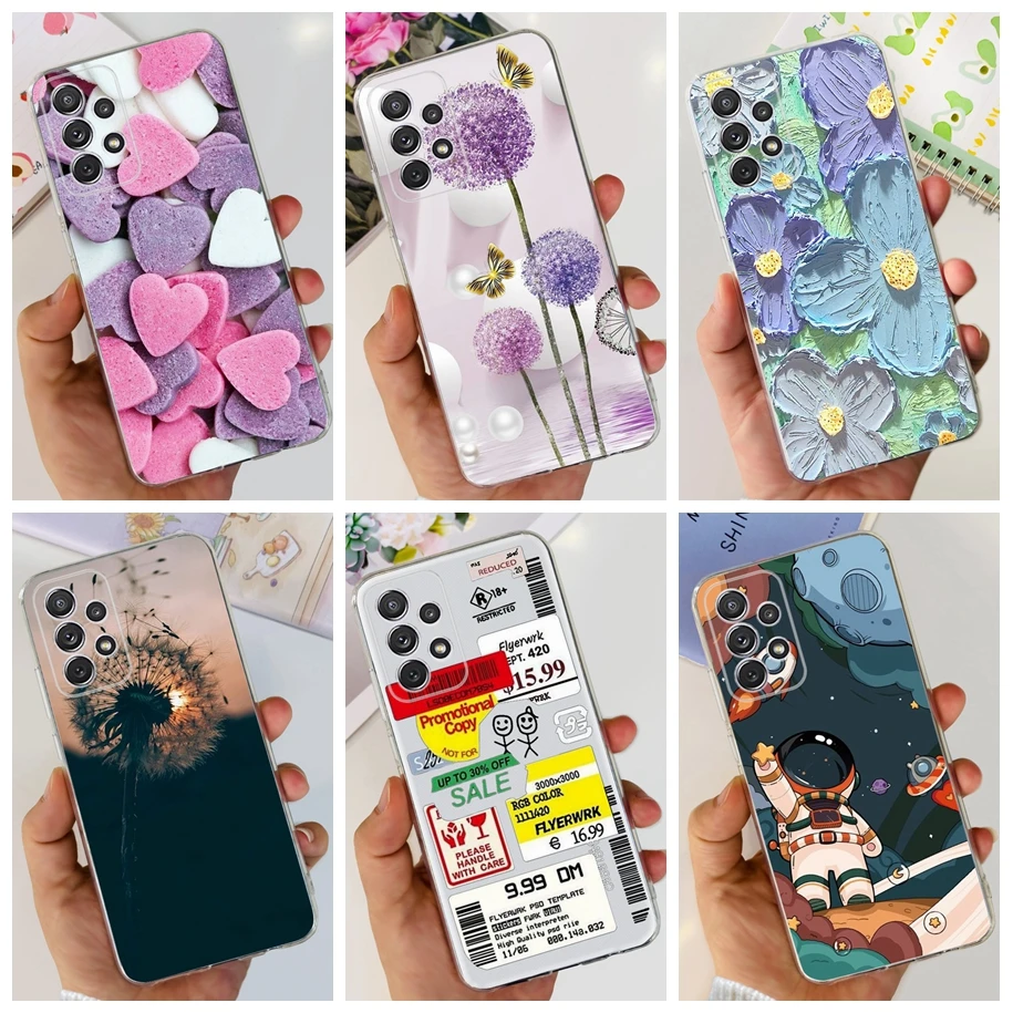 For Samsung Galaxy A33 Case 5G Cover New Fashion Dandelion Flower Bumper Soft Silicone Phone Cases For Samsung A33 5G A 33 Coque