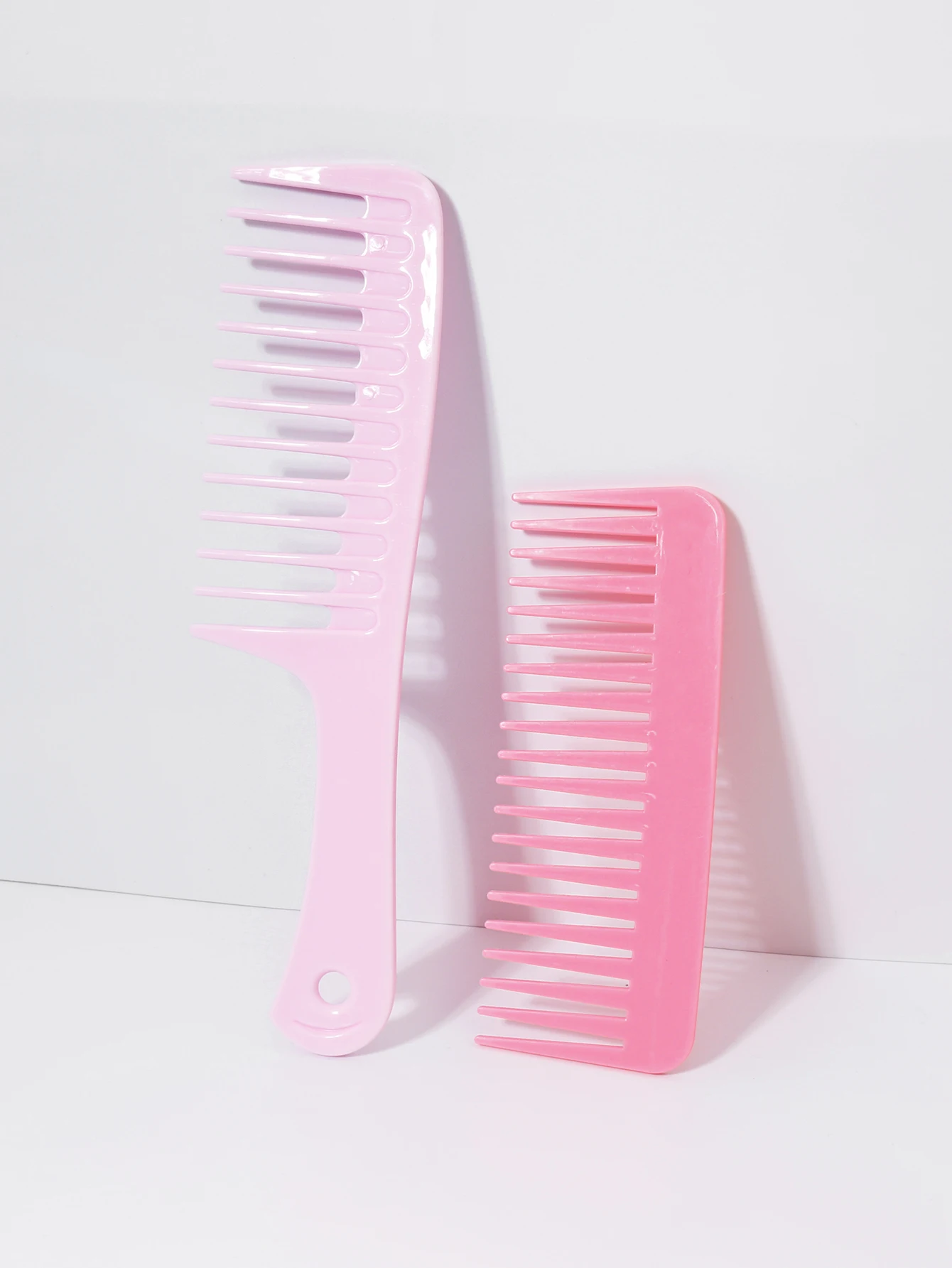 

Wide toothed comb set, handleless styling comb and shampoo comb, suitable for curly, wet or dry hair, special for real hair wigs