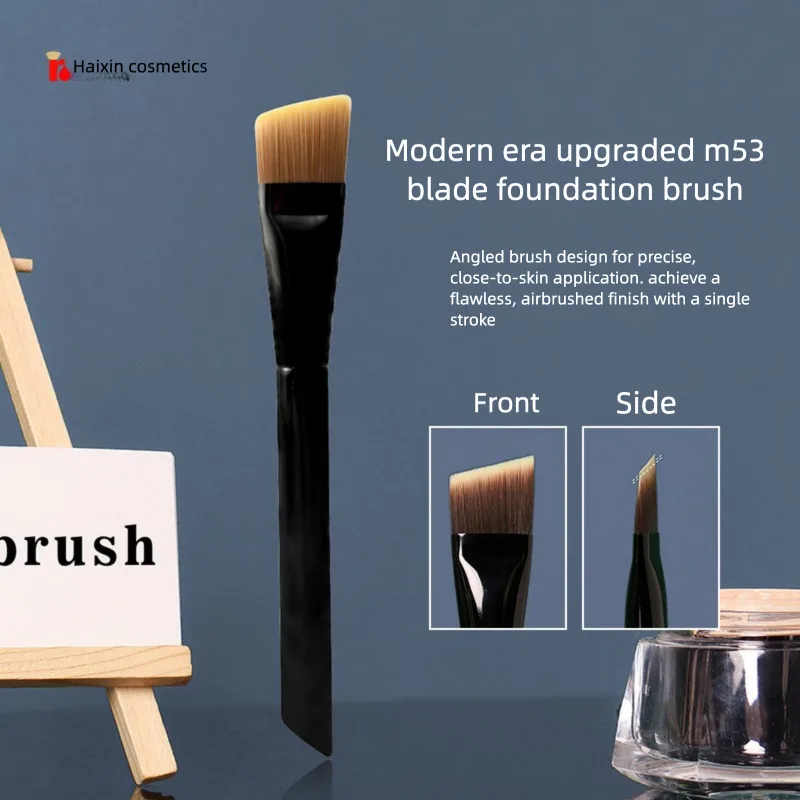 

Portable Facial Soft Bristle Foundation Full Set Makeup Brushes Flat Head Mud Applicator Mask Brush In Stock