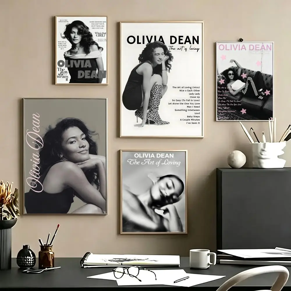 music Olivia Dean Poster Poster HD Self Adhesive Waterproof Art Print Wall Decor for Bedroom Living Room Home Gift
