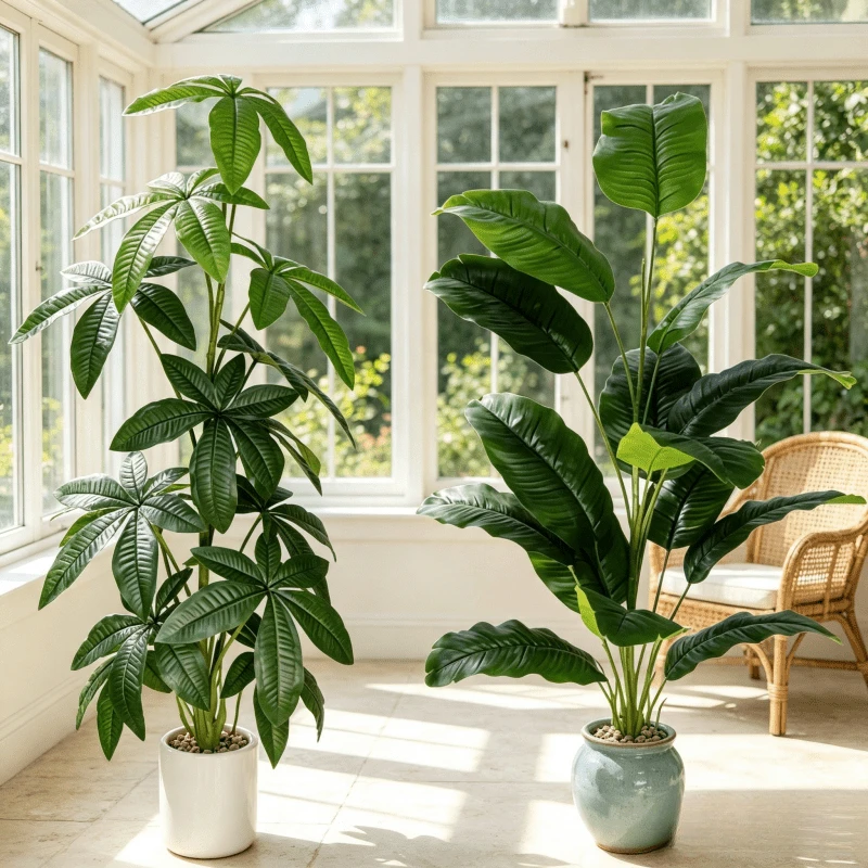 Simulated tropical plants Money trees and banana trees Low‑maintenance evergreen decorations Fade‑resistant Waterproof and weath