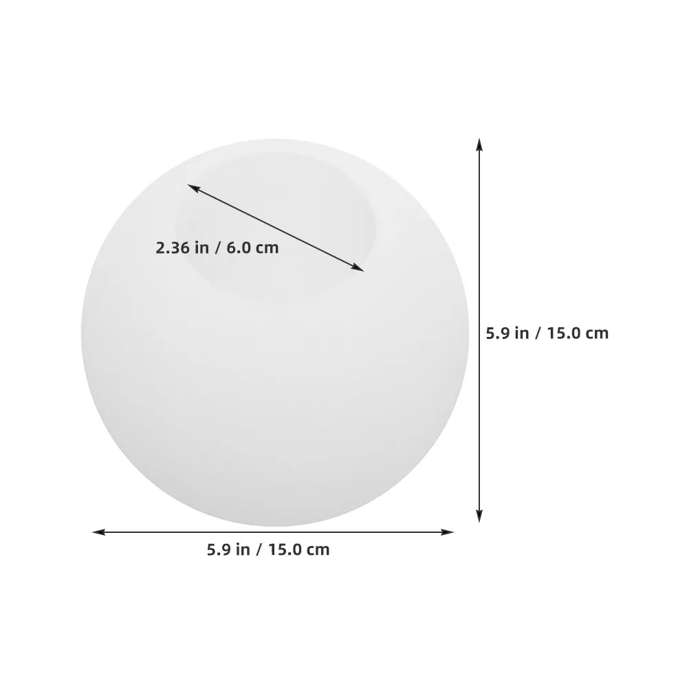Globe Light Shade Pe Plastic Opal Spherical Cover 6Cm Fitter 15Cm Diameter Even Light Diffusion Easy Clean for Home Park