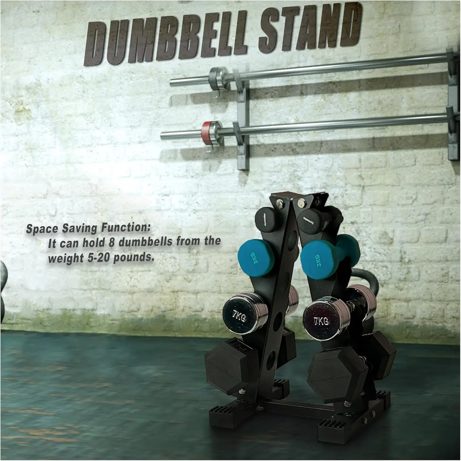 Dumbbell Rack, Home Gym Weight Storage Rack, Heavy Duty Dumbbell Stand