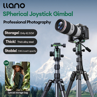 Llano Professional Aluminum Alloy Camera Tripod with Fluid Head - 25kg Load Capacity, Adjustable Monopod, Portable for Travel, S
