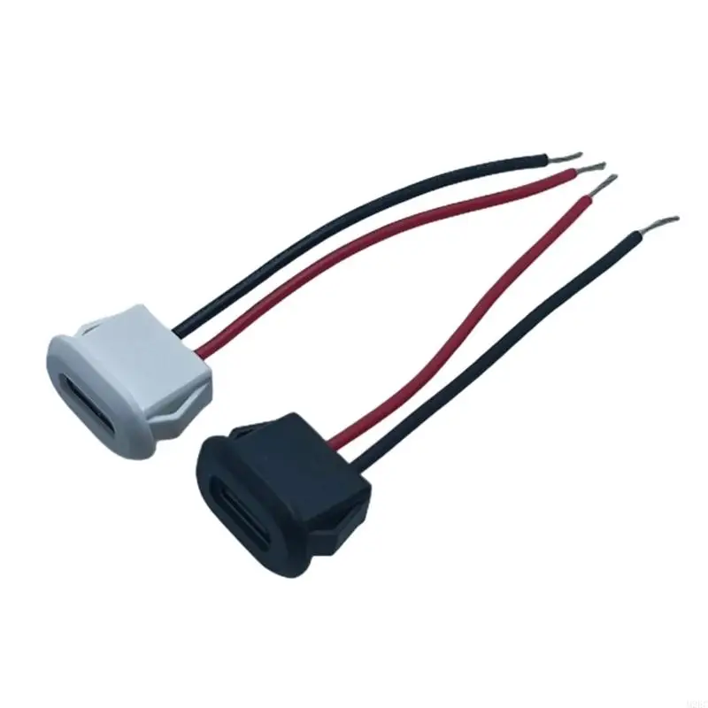 

M2EC 1PC USB -разъем тип C Самка с PH 2.0 Терминал 3A Высокий ток быстрого типа C Зарядный порт с пряжкой Grape Grape