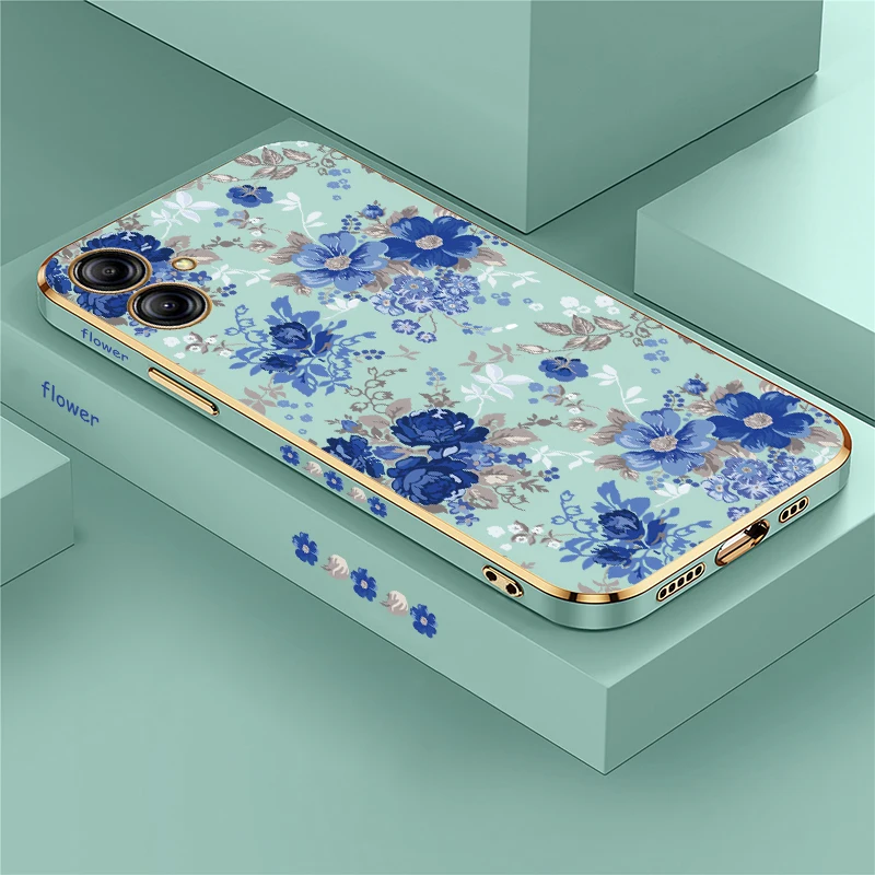 Blue Flower Print P…