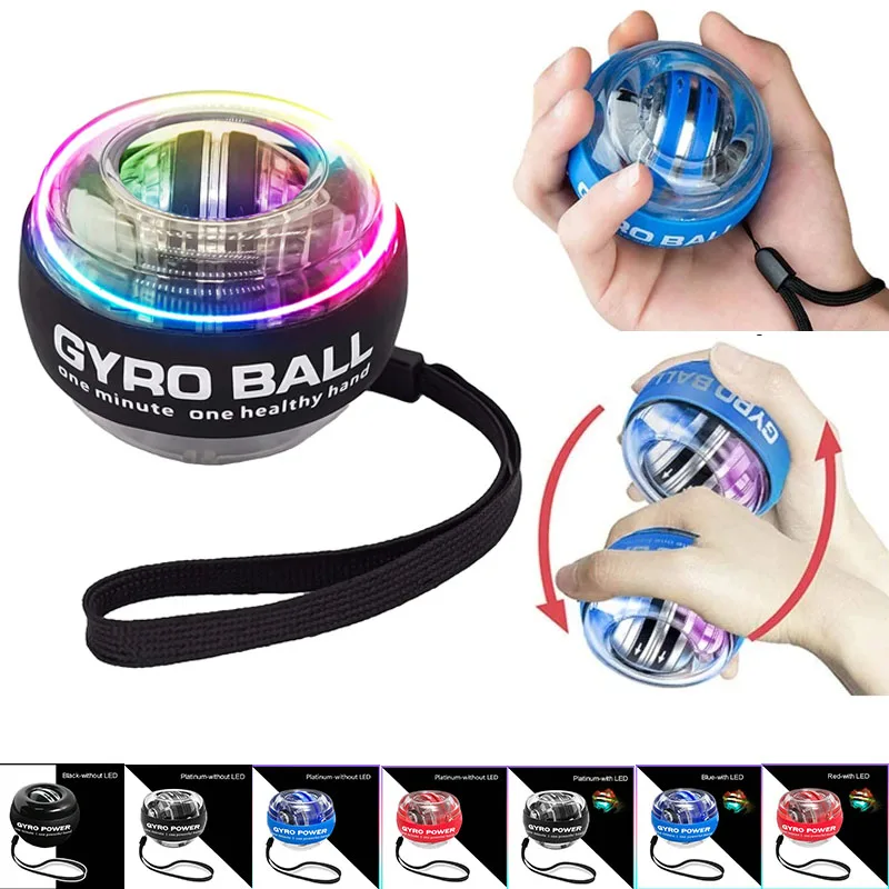 LED Gyroscopic Power Wrist Ball Self-starting Gyro Ball Gyroball Arm Hand Muscle Force Trainer Exercise Strengthener