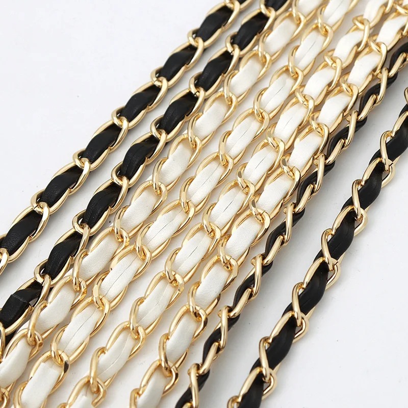 بو الجلود سلسلة معدنية الملحقات Crossbody الكتف المحمولة حقيبة المعصم سلسلة حزام استبدال إكسسوارات الأمتعة تنوعا