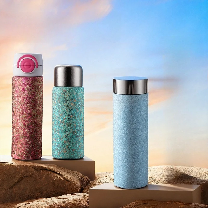 

Простые термосы из чистого титана с высоким эстетическим значением, портативная деловая бутылка для воды 450 мл для студенческих офисов, посуда для напитков