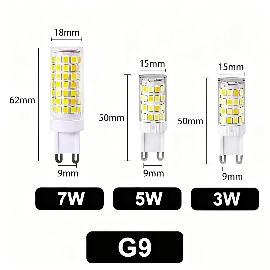 10-1PCS G9 3W 5W 7W G9 Led Bulb AC220V Highlight White Warm Wholesale of Spotlight Replacement Halogen Lamps Room Living Room