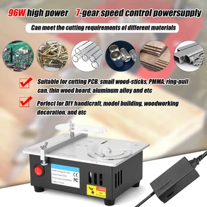 Mini Table Saw, Saw Domestic Bank, DIY CUT MACHINE, CIRCULAR SERRA, 14MM CUTTING, 7 SELL, 96W, 5000RPM 6 Main Sales Mini Bench Serra - №1