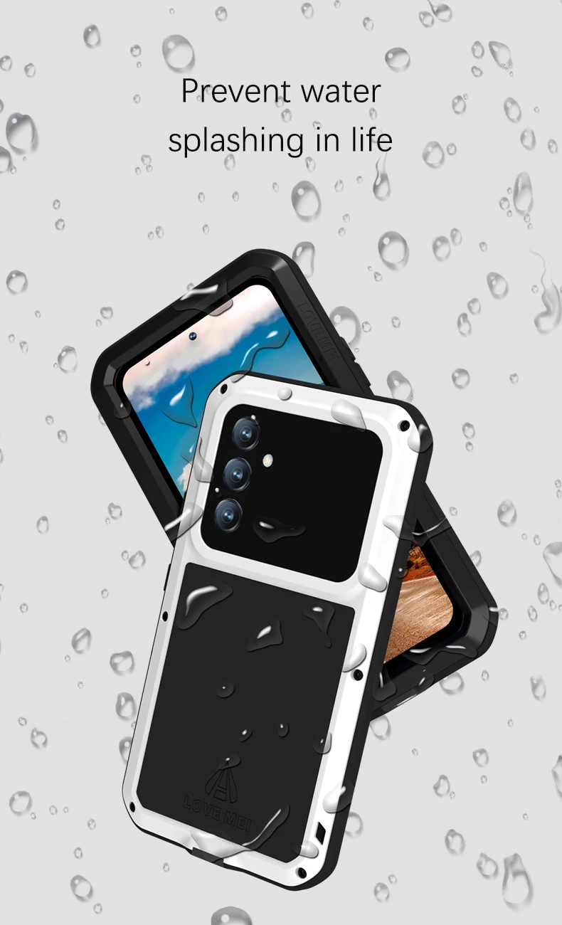 Original LOVE MEI Powerful Case For Samsung Galaxy A34 A54 Metal Armor Shock Dirt Proof Water Cases For Galaxy A54 A34