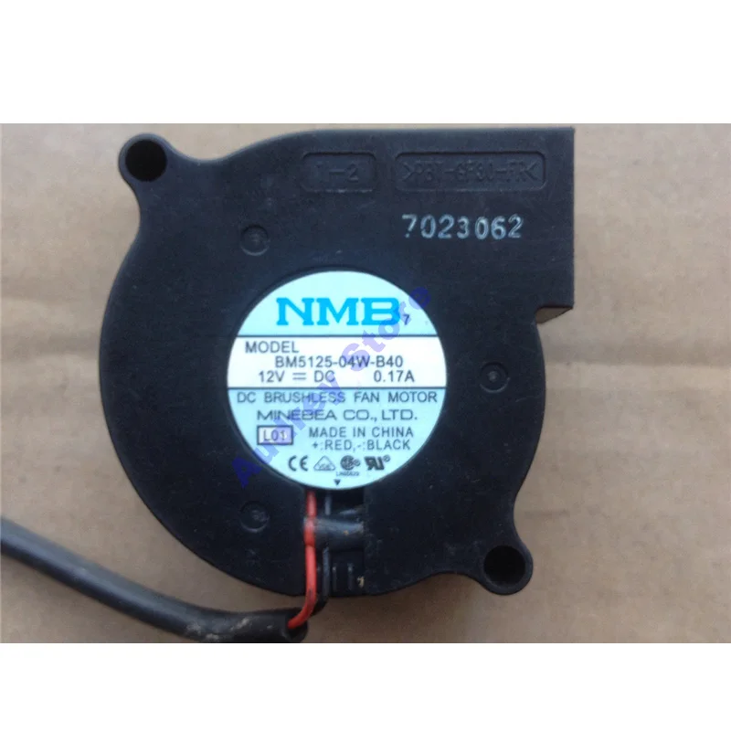 NMB BM5125-04W-B40 5125 5.1CM 12V 0.17A 2.04W 2-wire turbine small air blower 3500RPM 5.3CFM 85pa fan